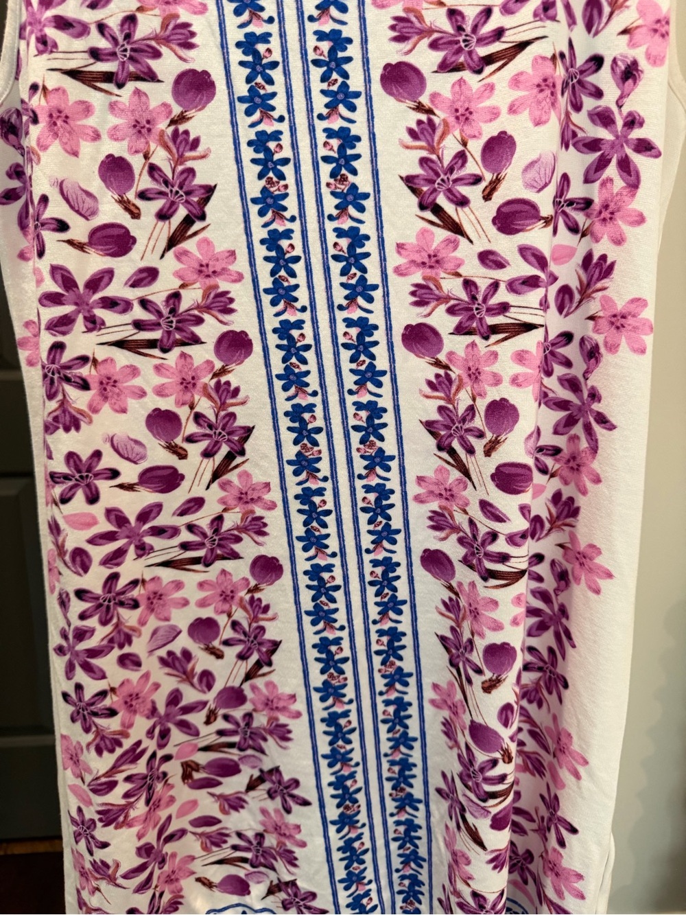 Max Studio White Pink Purple Floral Shift Dress XS - Picture 11 of 16